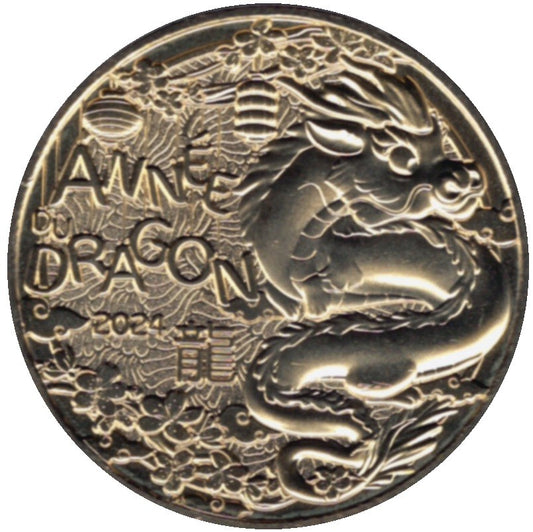 1/4 Euro Francúzsko 2024 - Rok draka (UNC)