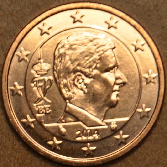 1 cent Belgicko 2014 - Kráľ Filip (UNC)