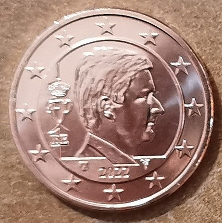 1 cent Belgicko 2022 - Kráľ Filip (UNC)