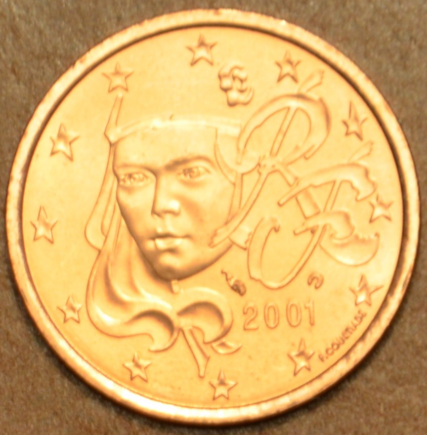 1 cent Francúzsko 2001 (UNC)