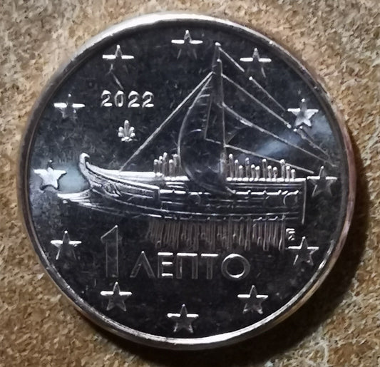 1 cent Grécko 2022 (UNC)
