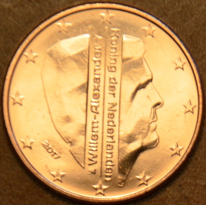 1 cent Holandsko 2017 - Kráľ Willem Alexander (UNC)