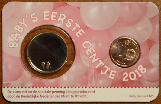 1 cent Holandsko 2018 - Môj prvý cent - dievča (BU)