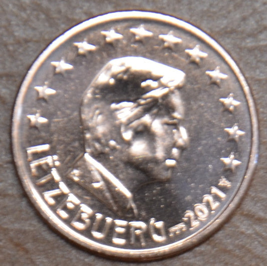 1 cent Luxembursko 2021 so značkou "most" (UNC)