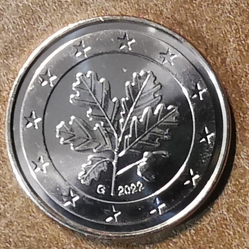 1 cent Nemecko 2022 "G" (UNC)