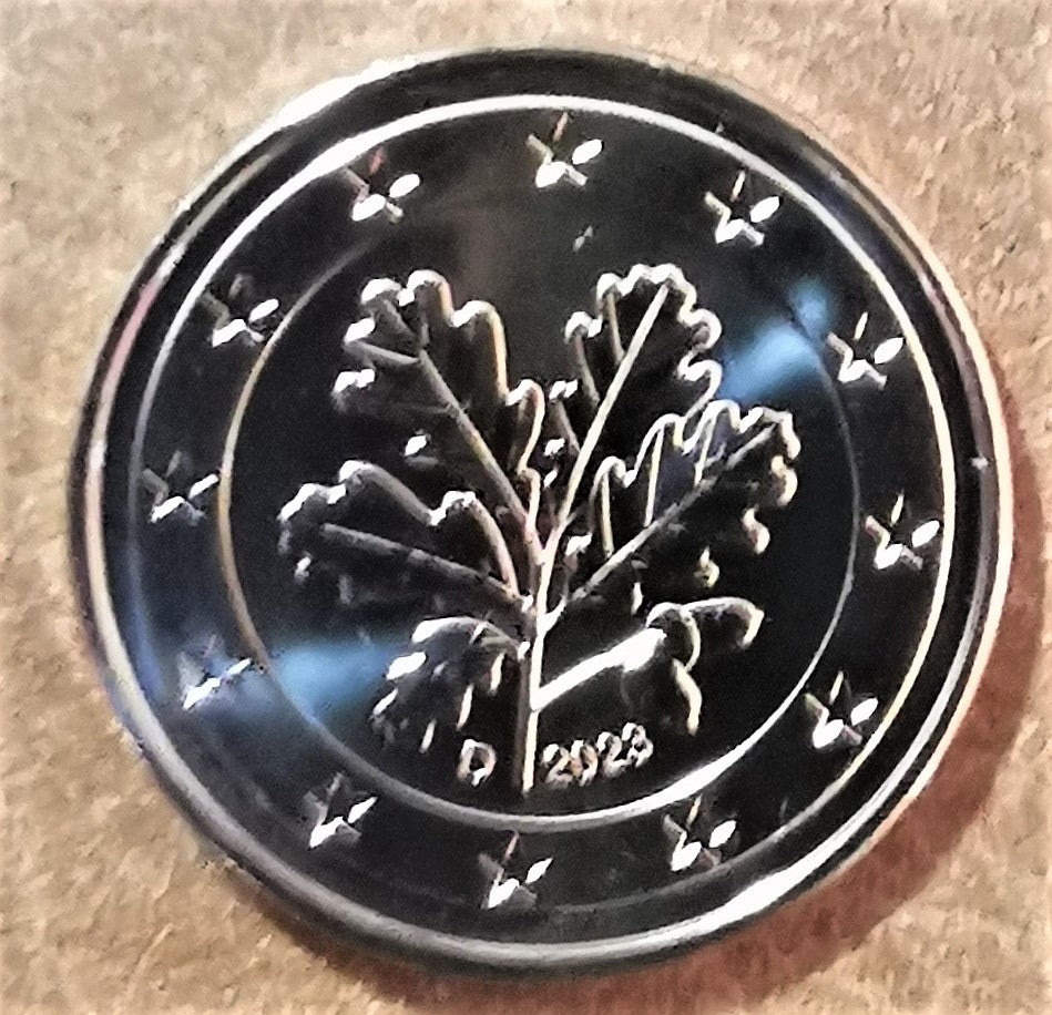1 cent Nemecko 2023 "D" (UNC)