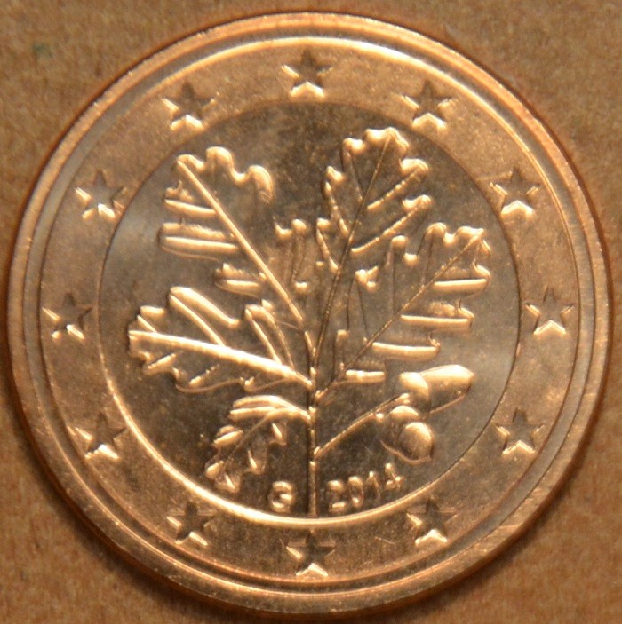 1 cent Nemecko 2014 "G" (UNC)