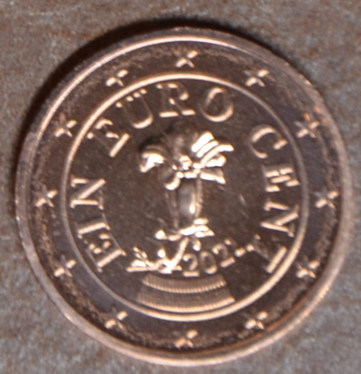 1 cent Rakúsko 2021 (UNC)