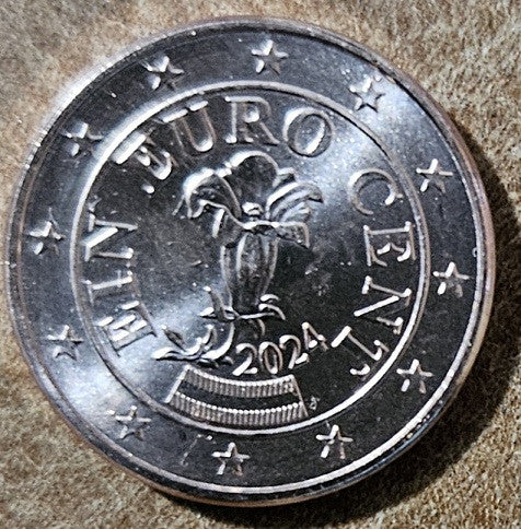 1 cent Rakúsko 2024 (UNC)