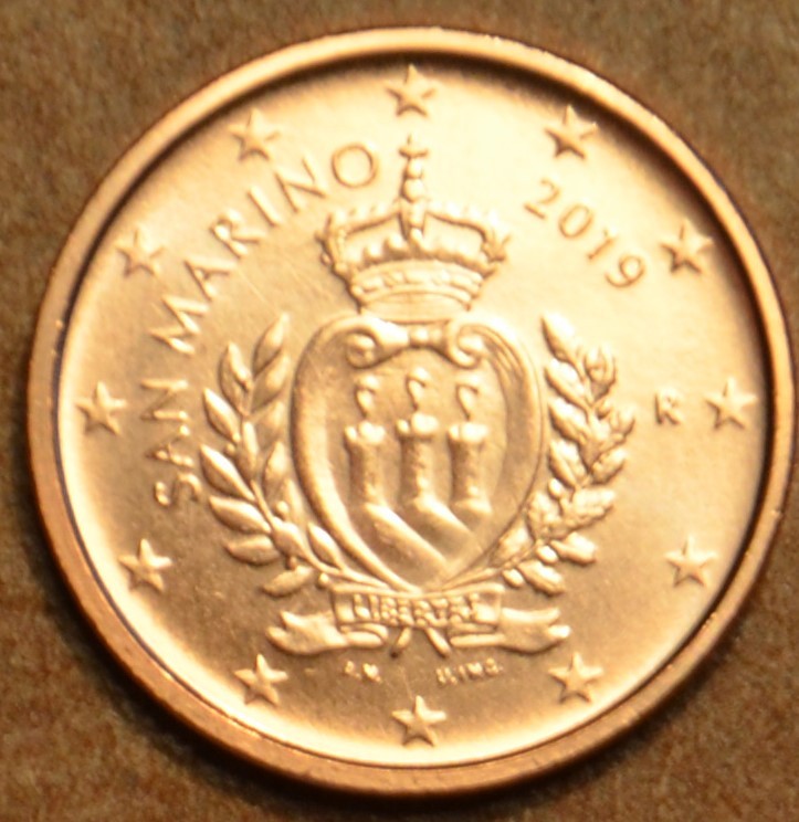 1 cent San Marino 2019 - Nový design (UNC)