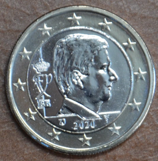 1 Euro Belgicko 2020 - Kráľ Filip (UNC)