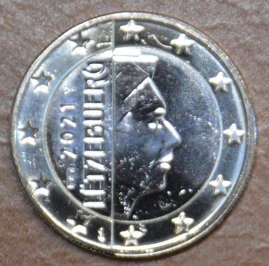 1 Euro Luxembursko 2021 so značkou "most" (UNC)