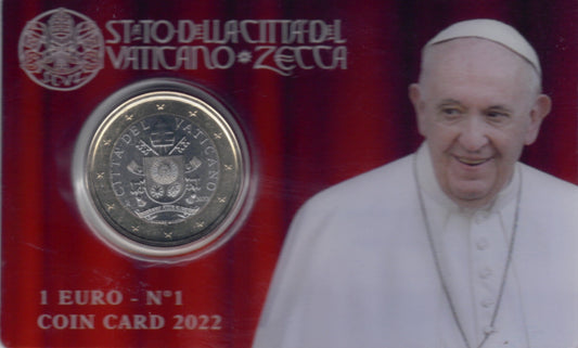 1 Euro Vatikán 2022 - karta č. 1 (BU)