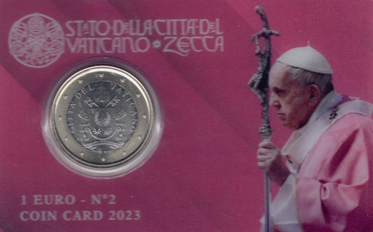 1 Euro Vatikán 2023 - karta č. 2 (BU)