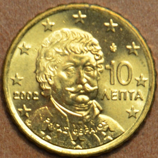 10 cent Grécko "F" 2002 (UNC)