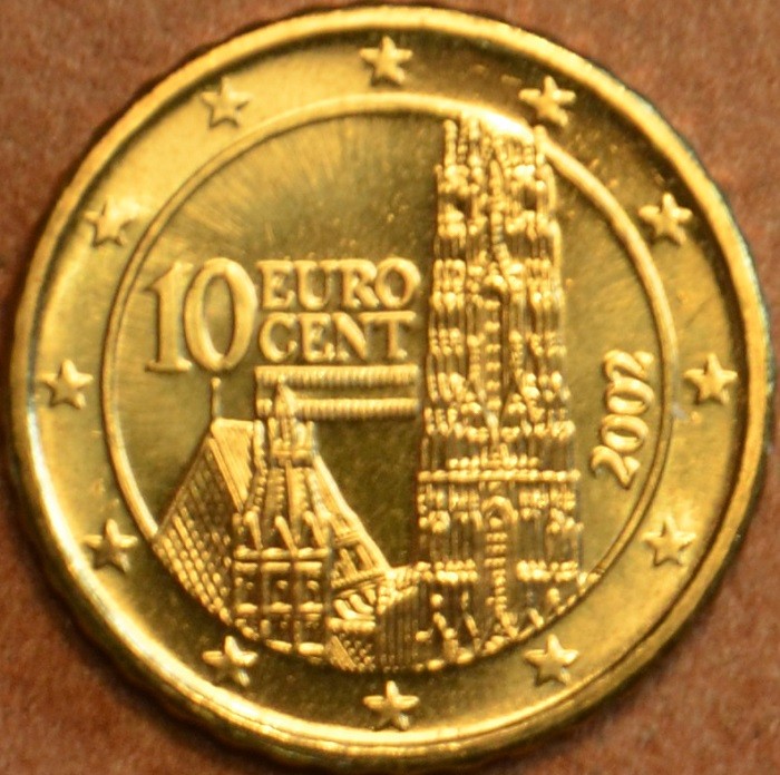 10 cent Rakúsko 2002 (UNC)