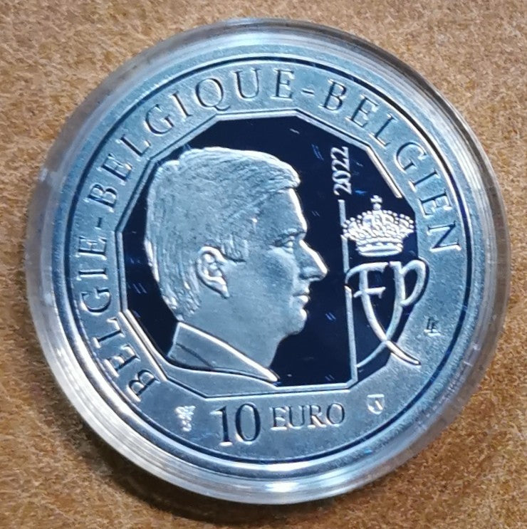 10 Euro Belgicko 2022 - Hrob neznámeho vojaka (Proof)