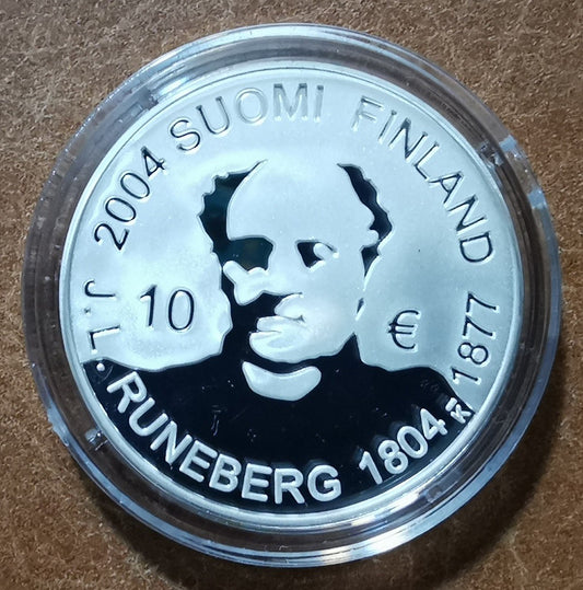 10 Euro Fínsko 2004 - J. L. Runeberg (Proof)