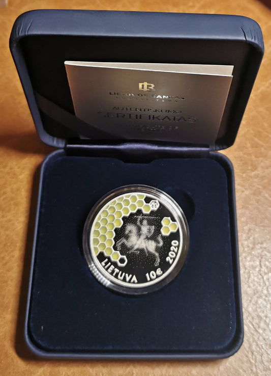 10 Euro Litva 2020 - Včelárstvo (Proof)