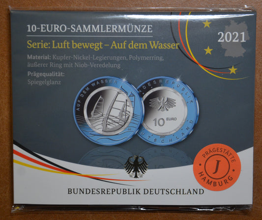 10 Euro Nemecko "ADFGJ" 2021 Vo vode (5x Proof)