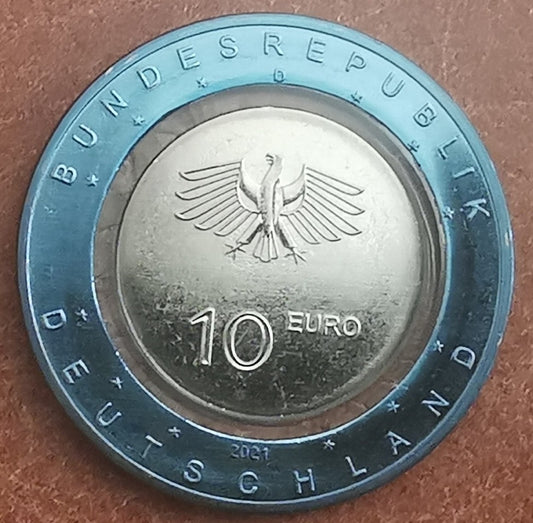 10 Euro Nemecko "D" 2021 Vo vode (UNC)