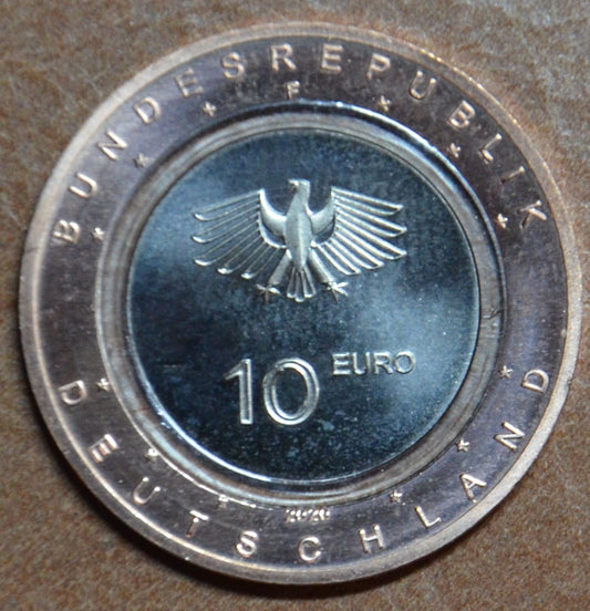 10 Euro Nemecko "F" 2020 Na zemi (UNC)