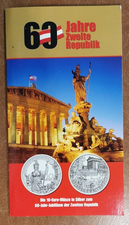 10 Euro Rakúsko 2005 - 60 rokov republiky (UNC)
