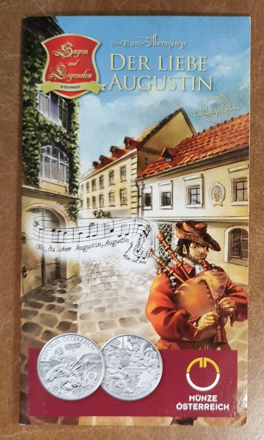 10 Euro Rakúsko 2011 Liebe Augustin (BU)
