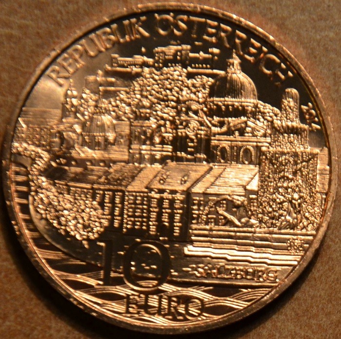 10 Euro Rakúsko 2014 Salzburg (UNC)