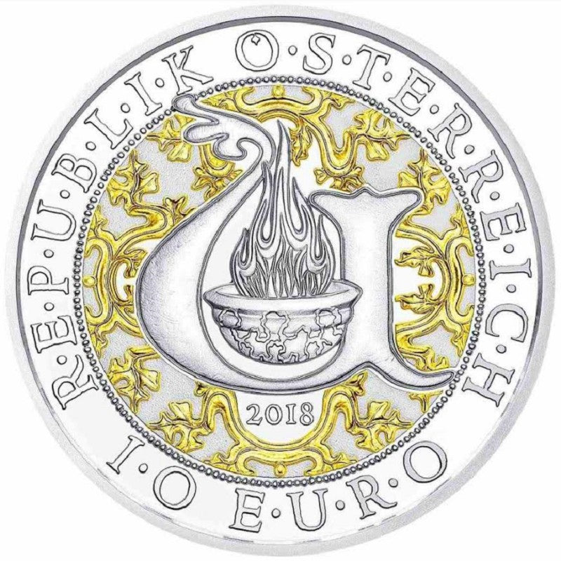 10 Euro Rakúsko 2018 - Uriel anjel svetla (Proof)