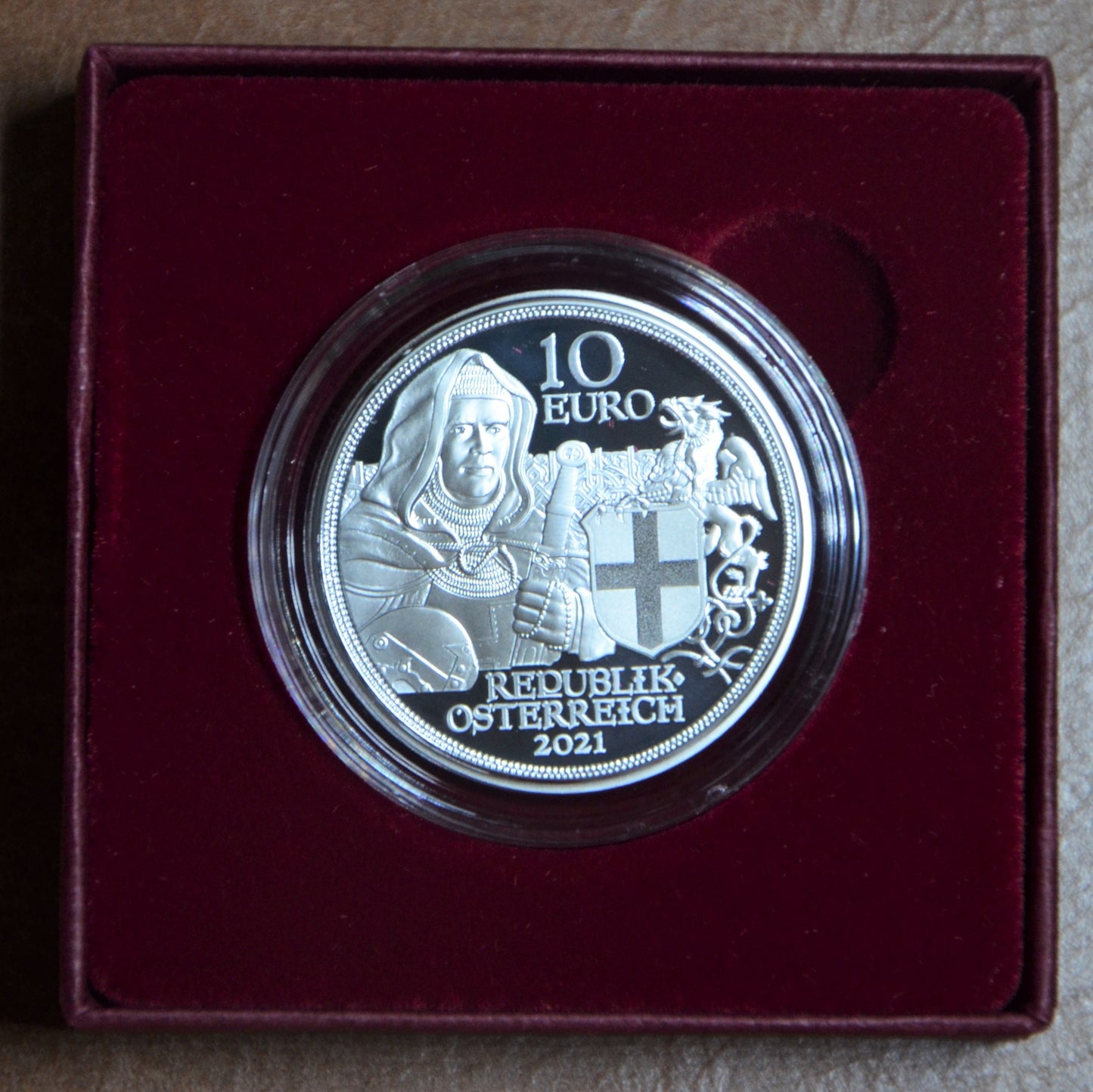 10 Euro Rakúsko 2021 - Príbehy rytierov V. (Proof)