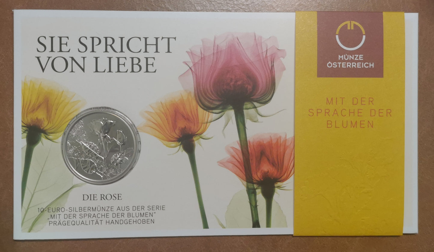 10 Euro Rakúsko 2021 - Ruža (BU)
