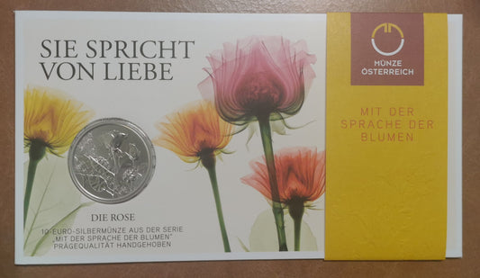 10 Euro Rakúsko 2021 - Ruža (BU)