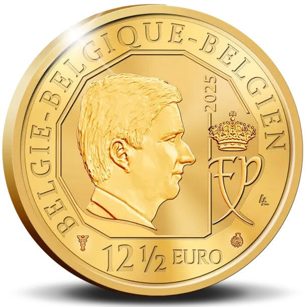 12,5 Euro Belgicko 2025 - 65. narodeniny kráľa Filipa (Proof)
