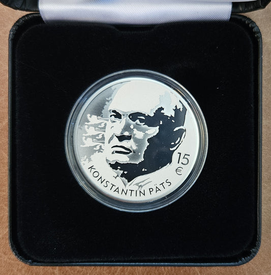 15 Euro Estónsko 2024 Konstantin Päts 150 (Proof)