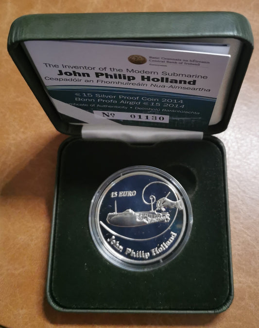 15 Euro Írsko 2014 - John Philip Holland (Proof)