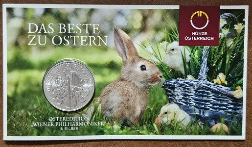 Rakúsko 1,50 Euro 2024 Philharmonic 1oz Veľkonočná edícia (BU)