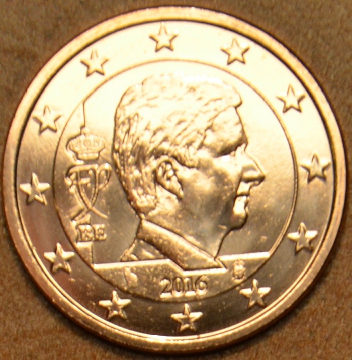 2 cent Belgicko 2016 - Kráľ Filip (UNC)