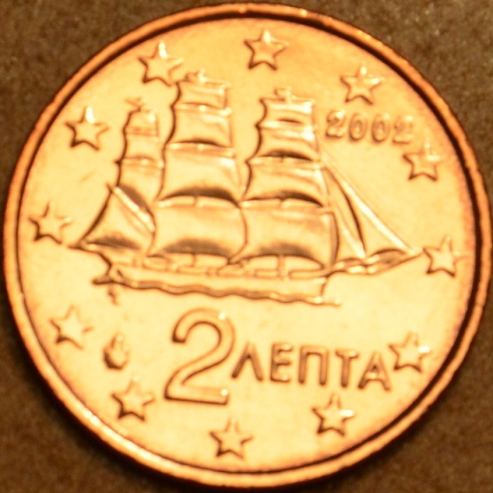2 cent Grécko 2002 (UNC)