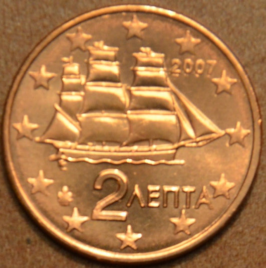 2 cent Grécko 2007 (UNC)