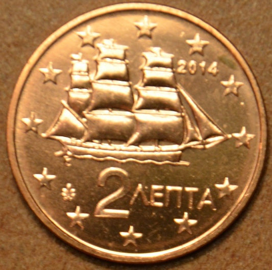 2 cent Grécko 2014 (UNC)