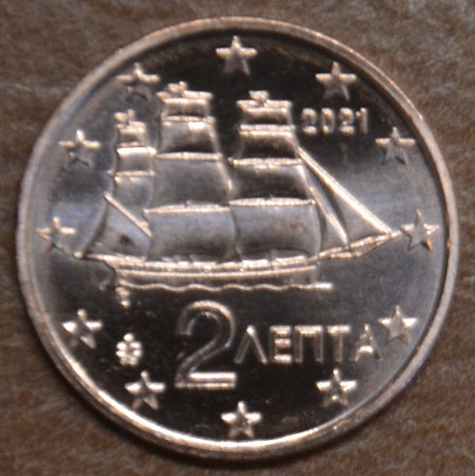 2 cent Grécko 2021 (UNC)