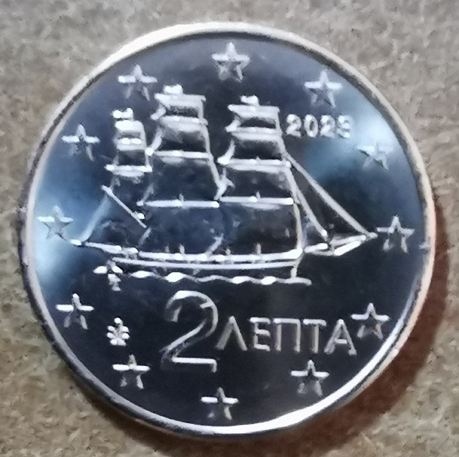 2 cent Grécko 2023 (UNC)