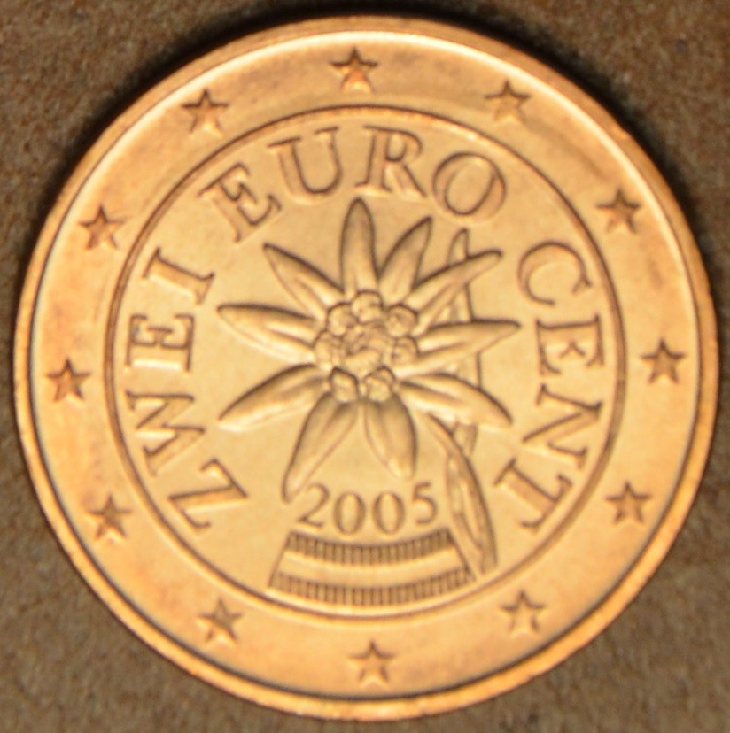 2 cent Rakúsko 2005 (UNC)