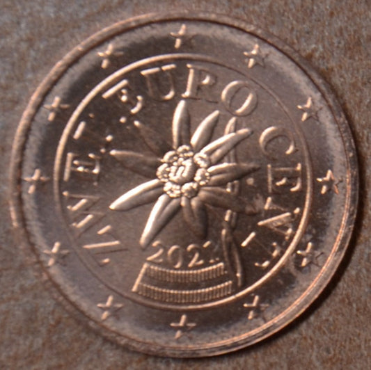 2 cent Rakúsko 2021 (UNC)