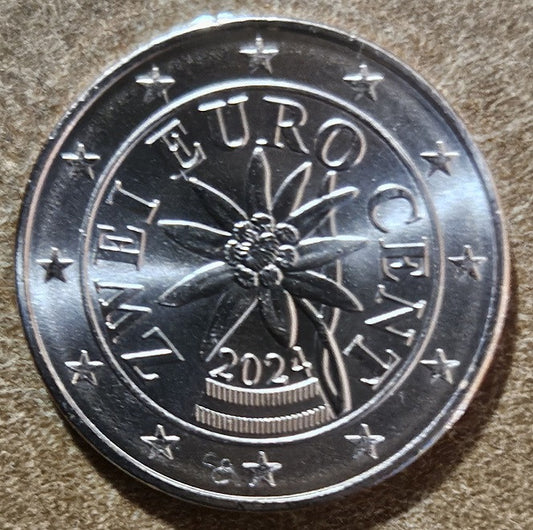 2 cent Rakúsko 2024 (UNC)