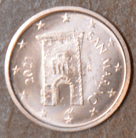 2 cent San Marino 2021 - Nový design (UNC)