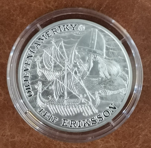 2 doláre Niue 2022 - Objavenie Ameriky - Leif Eriksson (1 oz. Ag proof)