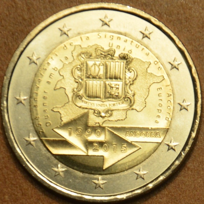 2 Euro Andorra 2015 - 25. výročie colnej dohody s EU (UNC)