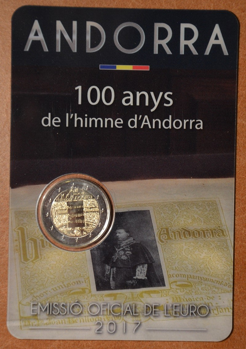 2 Euro Andorra 2017 - 100 rokov hymny (BU karta)